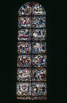 Vorschaubild Chartres: Kathedrale, Glasfenster, Passionsfenster, aufgenommen 5.9.1957 